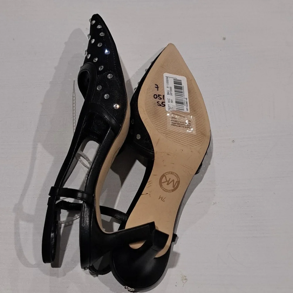 Michael MICHEAL Kors Alora Crystal Embellished Mesh Slingback Pump - Picture 7 of 8